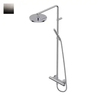 Ritmonio Shower System Душевая стойка: термостат, держ. для душа, шланг 150 см, цвет: черный хром 7ADN207BLX