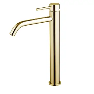 Fima Carlo Frattini Spillo Up Смеситель для раковины, с д/к, излив 16,7 см, цвет brushed gold F3031/HXSOS