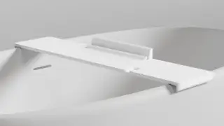 Salini Gabbiano Полка для ванны из S-Stone, с подставкой под планшет/телефон, цвет: белый матовый 1906201M