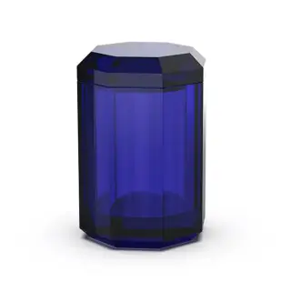 Decor Walther Kristall BMD Баночка универсальная d9x14h см, настольная, с крышкой, цвет: capri blue 0931495
