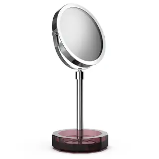 Decor Walther Kristall KSA Косметическое зеркало, 5x увеличение, d15 см, цвет: rich burgundy 0941797