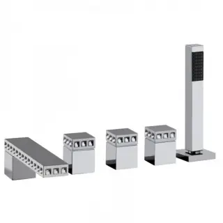 Bongio Pure Glam Смеситель для ванны, на борт, цвет: хром/Swarovski 6P531CR0D01SW