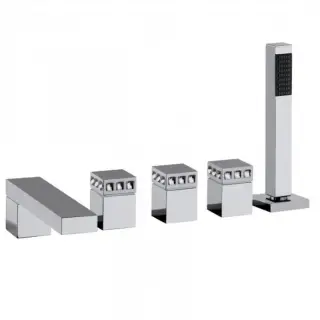 Bongio Pure Glam Смеситель для ванны, на борт, цвет: хром/Swarovski прозрачные 6P531CR0D01