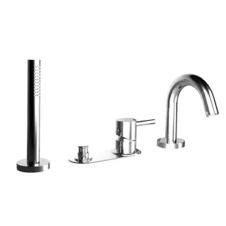 Bongio T Mix Смеситель для ванны на три отверстия, устанавливаемый на борт, цвет хром 32531CR0DPR