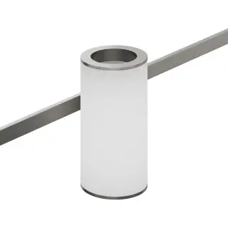 Bertocci Officina 3.16 Стакан для зубных щеток подвесной на рейлинг, полимерный, цвет: нерж. сталь 116 3900 0000