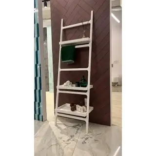 Knief Rails Полотенцедержатель лестница с полками60х36х180h см, напольный, цвет: белый матовый 0600-201-01