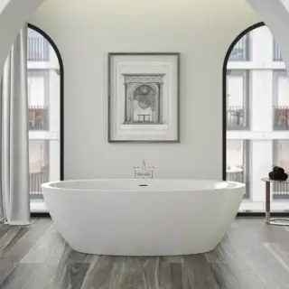 Knief Loom Ванна из Acrylic отдельностоящая 190х94 см, слив по центру, цвет: белый глянцевый 0100-288-06