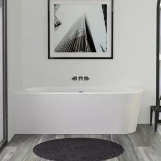 Knief Wall Ванна из Acrylic угловая 180х80 см, левая, слив по центру, цвет: белый глянцевый 0100-077-R-07