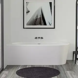 Knief Wall Ванна из Acrylic угловая 180х80 см, правая, слив по центру, цвет: белый глянцевый 0100-077-L