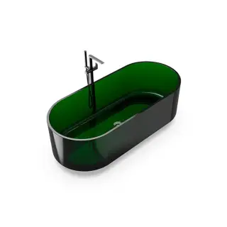 Knief Ванна полимерная отдельностоящая 170х75 см, слив по центру, цвет: malachit 70003090