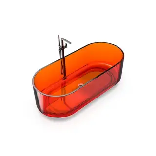 Knief Ванна полимерная отдельностоящая 170х75 см, слив по центру, цвет: citrin 70003060