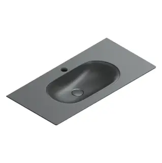 Catalano Sfera Раковина накладная 100х50 см, 1 отверстие под смеситель, цвет: черный матовый 0521011022