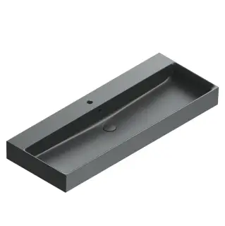 Catalano Premium Раковина подвесная 120х47 см, 1 отверстие под смеситель, перелив, цвет: черный мат. 0221201022