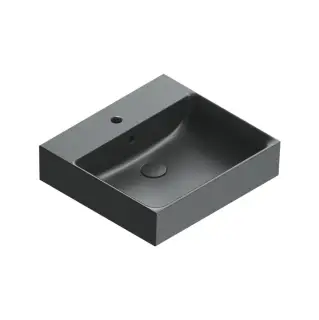 Catalano Premium Раковина подвесная 50х47 см, 1 отверстие под смеситель, перелив, цвет: черный мат. 0220501022