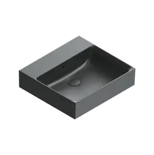 Catalano Premium Раковина подвесная 50х47 см, без отверстия под смеситель, перелив, цвет: черный мат 0220500022