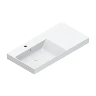 Catalano Zero Раковина подвесная 100х50 см, 1 отвер. под смеситель, перелив, цвет: белый глянцевый 0121041001