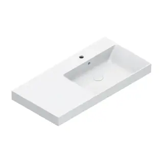 Catalano Zero Раковина подвесная 100х50 см, 1 отвер. под смеситель, перелив, цвет: белый глянцевый 0121031001