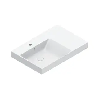 Catalano Zero Раковина подвесная 75х50 см, 1 отверстие под смеситель, перелив, цвет: белый глянцевый 0120791001