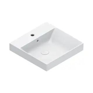 Catalano Zero Раковина подвесная 50х50 см, 1 отверстие под смеситель, перелив, цвет: белый глянцевый 0120501001