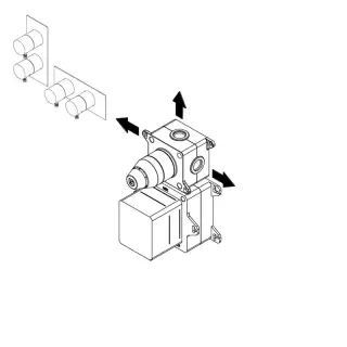 Ritmonio Встроенная часть термостата на 2-3 потребителя, для душа PM0030K