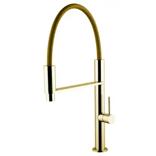 Fima Carlo Frattini Kitchen Смеситель для кухни с поворотно-выдвижным изливом, цвет: gold F7047OR