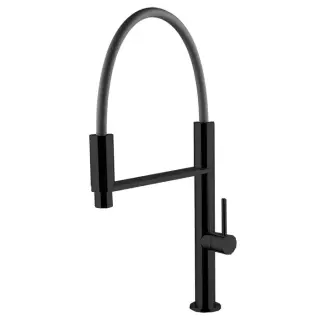 Fima Carlo Frattini Kitchen Смеситель для кухни с поворотно-выдвижным изливом, цвет: black matt F7047NS