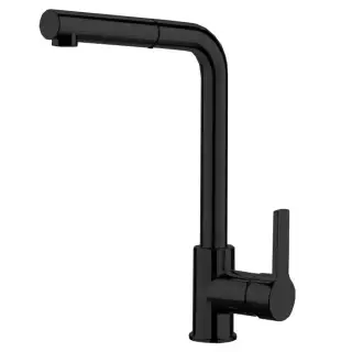 Fima Carlo Frattini Kitchen Смеситель для кухни с поворотно-выдвижным изливом, цвет: black matt F7029WOTNS