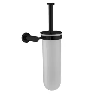 Fima Carlo Frattini Rotola Ершик для унитаза подвесной с керамической колбой, цвет: black matt F6006/1NS