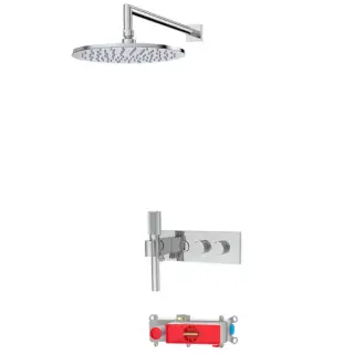 Fima Carlo Frattini Switch Душевой комплект встраиваемый: термостат, душ, 1 режим, цвет: chrome F5979X2R252CR