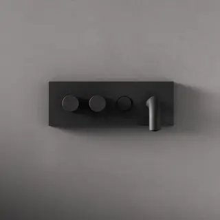 Fima Carlo Frattini Switch Смеситель для раковины встраив. c кнопкой, излив 16 см, цвет: black matt F5951X5/180NS