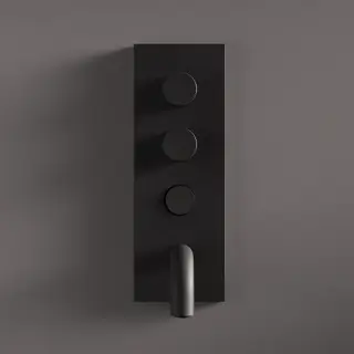 Fima Carlo Frattini Switch Смеситель для раковины встраив. c кнопкой, излив 16 см, цвет: black matt F5951VX5NS