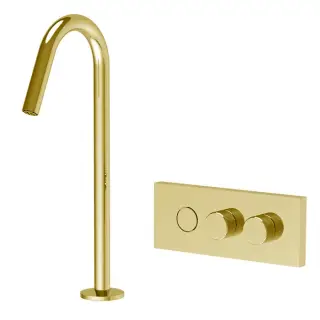Fima Carlo Frattini Switch Смеситель для раковины встраив. c кнопкой, излив 12,6 см, цвет: gold F5951COR