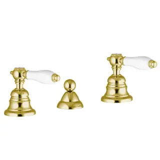 Fima Carlo Frattini Herend Смеситель для биде на 3 отверстия, с донным клапаном, цвет: gold F5422CBOR