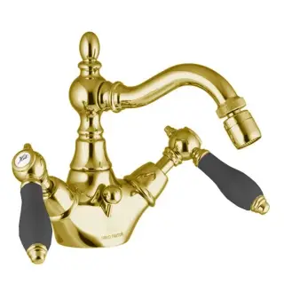 Fima Carlo Frattini Herend Смеситель для биде, с донным клапаном, излив 14,1 см, цвет: gold F5412CNOR