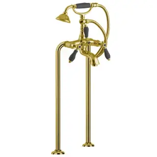 Fima Carlo Frattini Herend Смеситель для ванны напольный с душевым комп., излив 70 см, цвет: gold F5404/4CNOR