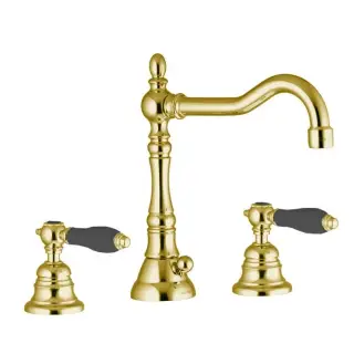 Fima Carlo Frattini Herend Смеситель для раковины, на 3 отверстия, д/к, излив 18,4 см, цвет: gold F5401CNOR