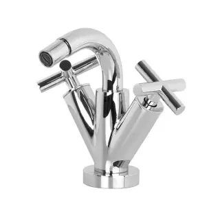 Fima Carlo Frattini Maxima Смеситель для биде, с донным клапаном, излив 10,7 см, цвет: chrome F5312WCR