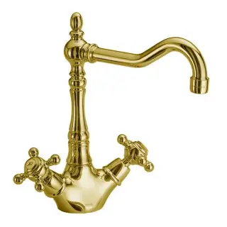Fima Carlo Frattini Kitchen Смеситель для кухни, поворотный излив 23,2 см, цвет: gold F5087OR