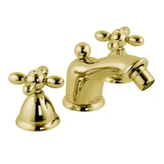 Fima Carlo Frattini Olivia Смеситель для биде на 3 отверстия, с д/к, излив 12,5 см, цвет: gold F5012OR