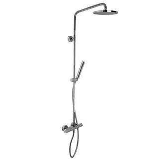 Fima Carlo Frattini Wellness Душевая стойка: термостат, верхний и ручной душ, цвет: chrome F4905/RP253CR