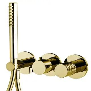 Fima Carlo Frattini Spillo Tech Смеситель для душа встраиваемый, 2 потребителя, цвет: gold F3049TWX8XOR