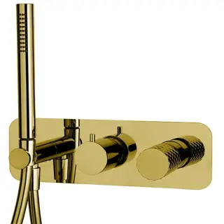 Fima Carlo Frattini Spillo Tech Смеситель для душа встраиваемый, 2 потребителя, цвет: gold F3049TWX2XOR