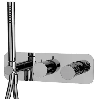Fima Carlo Frattini Spillo Tech Смеситель для душа встраиваемый, 2 потребителя, цвет: chrome F3049TWX2XCR