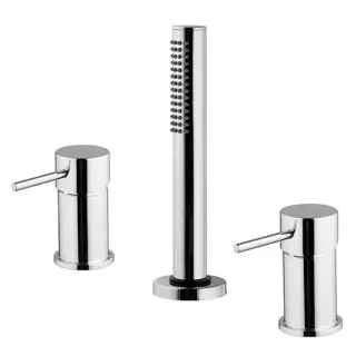 Fima Carlo Frattini Spillo Up Смеситель на борт ванны с ручным душем, без излива, цвет: chrome F3044/1NCR