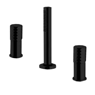 Fima Carlo Frattini Spillo Tech Смеситель на борт ванны с ручным душем, без излива, цвет: black matt F3044/1TNXNS