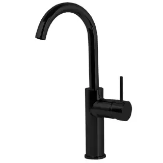 Fima Carlo Frattini Spillo Up Смеситель для раковины высокий без д/к, излив 16 см, цвет: black matt F3041/HNS.1