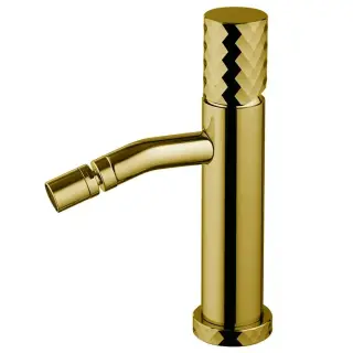 Fima Carlo Frattini Spillo Tech Смеситель для биде, с донным клапаном, излив 10,3 см, цвет: gold F3032TXSXOR