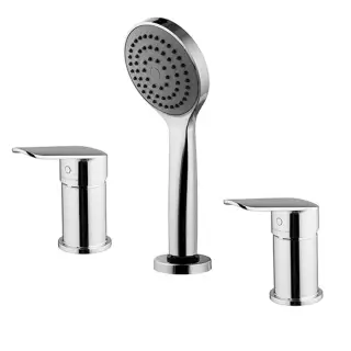 Fima Carlo Frattini Spot Смеситель на борт ванны с ручным душем, без излива, цвет: chrome F3014/1NCR