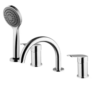 Fima Carlo Frattini Spot Смеситель на борт ванны с ручным душем, цвет: chrome F3014NCR