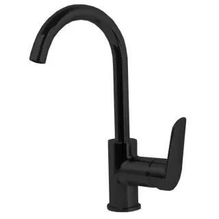 Fima Carlo Frattini Spot Смеситель для раковины без донного клапана, излив 15,5 см, цвет: black matt F3011NS.1